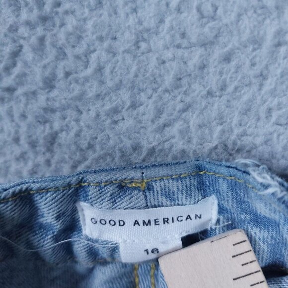 Good American Jeans Women's 16 (W42xL33) Light Wash Denim High Rise Distressed - Picture 9 of 13